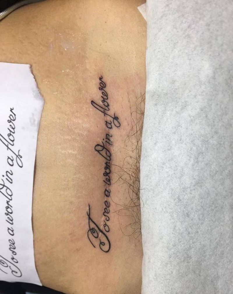 字母遮盖疤痕纹身图片_腹部几何遮盖疤痕纹身图案