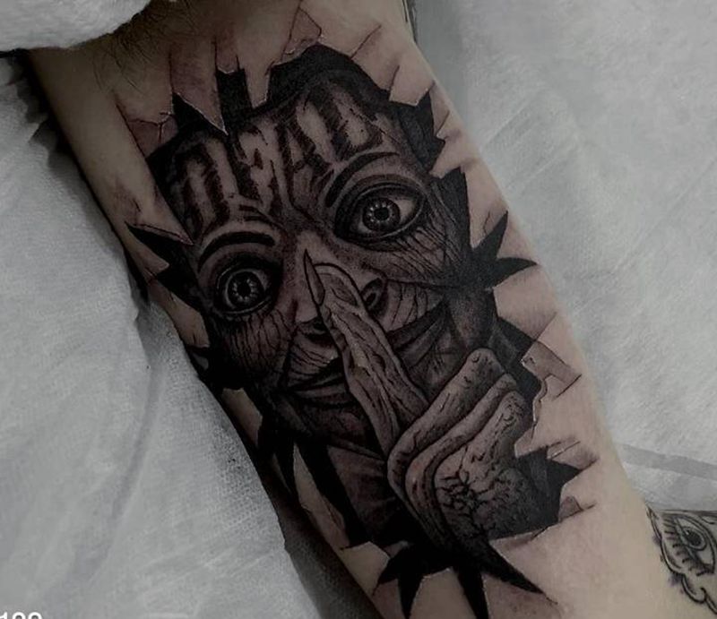 死寂 比利纹身图片_手臂纹身图案