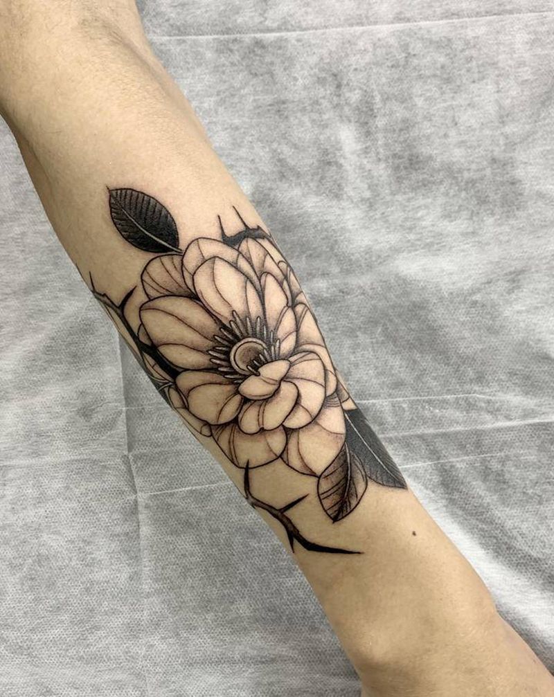 素花 臂环纹身图片_手臂小清新纹身图案