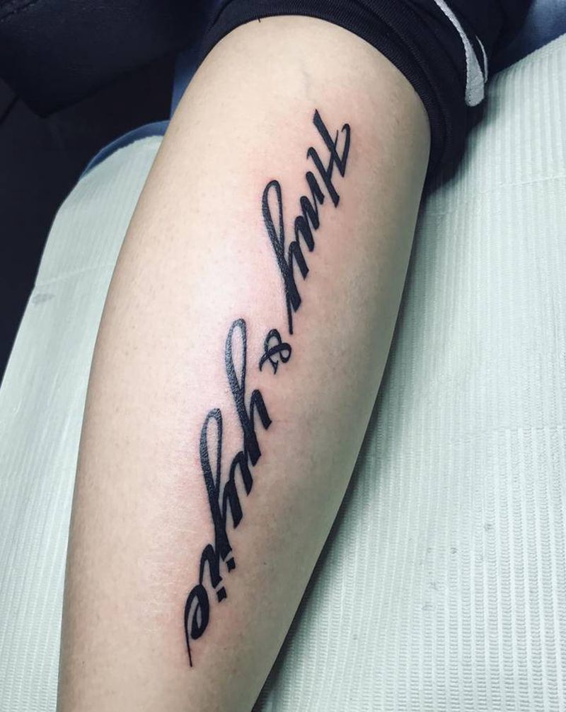 小字纹身图片_花体字纹身图案