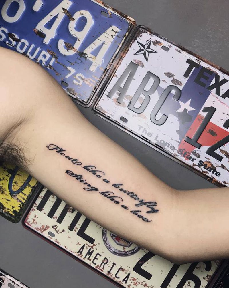小字纹身图片_花体字纹身图案