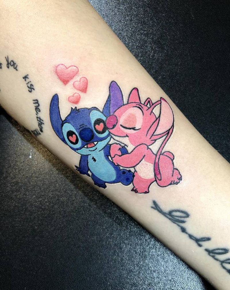 史迪仔纹身纹身图片_手臂腿部New School卡通纹身图案