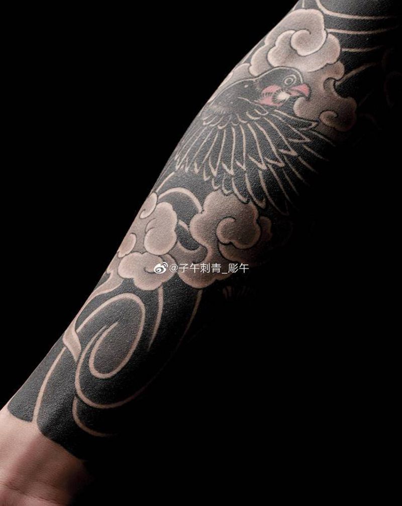 传统手臂纹身图片_老传统新传统纹身图案