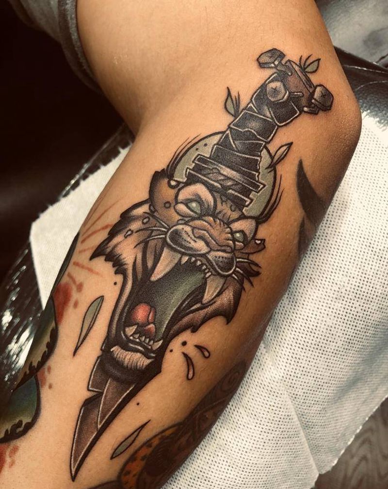 school小图纹身图片_手臂New School纹身图案