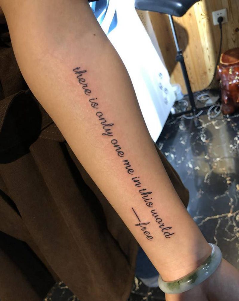 小清新英文纹身纹身图片_手臂肩部纹身图案