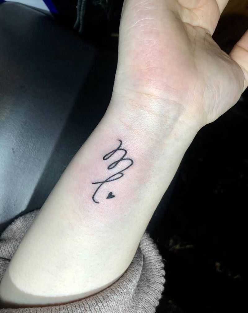 小清新天蝎座纹身图片_手臂腿部纹身图案