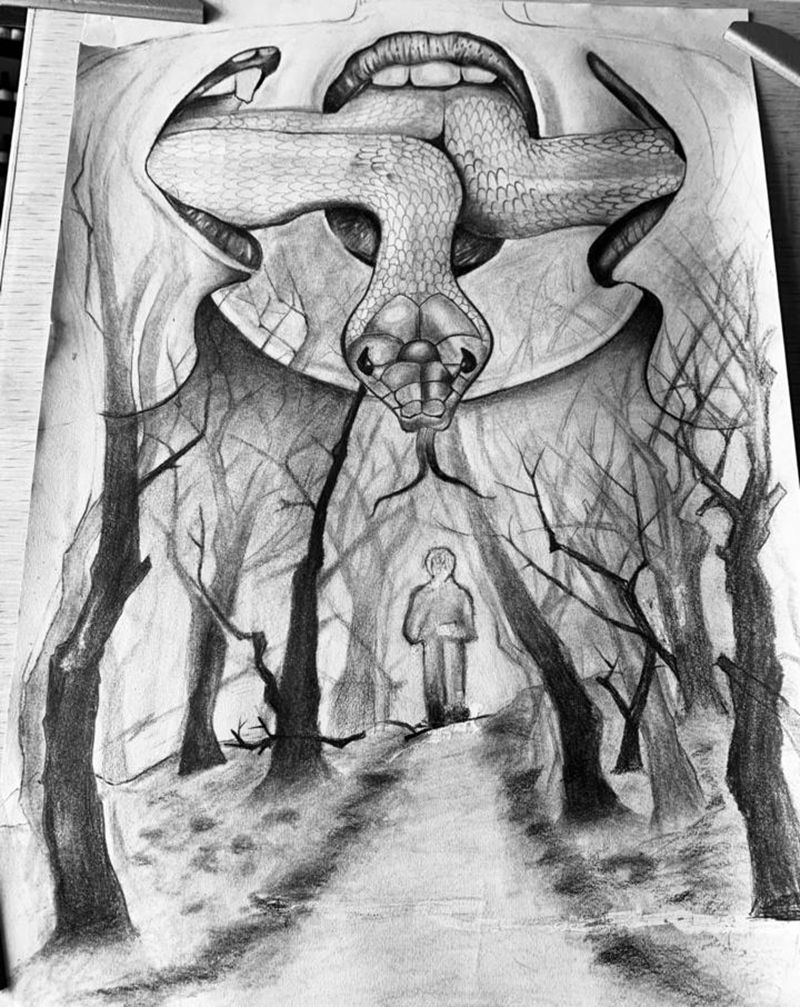 满背纹身图片_背部纹身图案