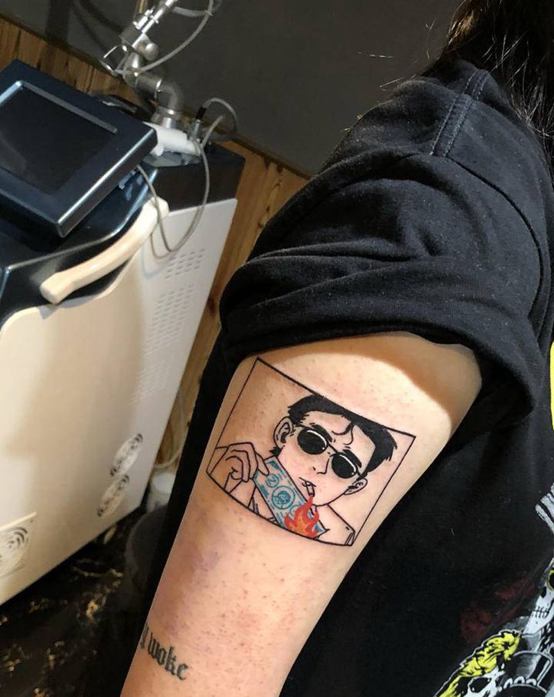 简笔画纹身纹身图片_腿部手臂纹身图案