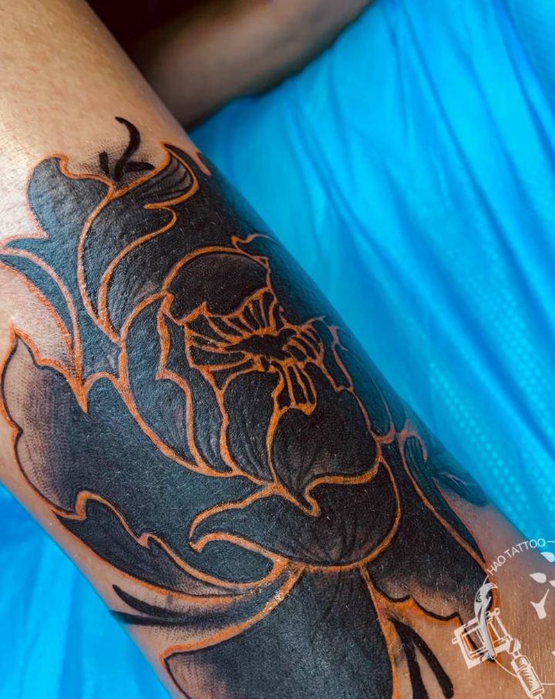 遮盖纹身图片_腿部纹身图案