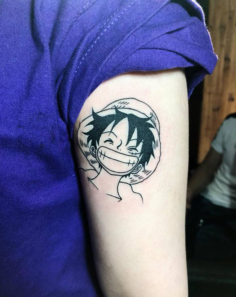 动漫人物纹身纹身图片_手臂腿部Old School纹身图案