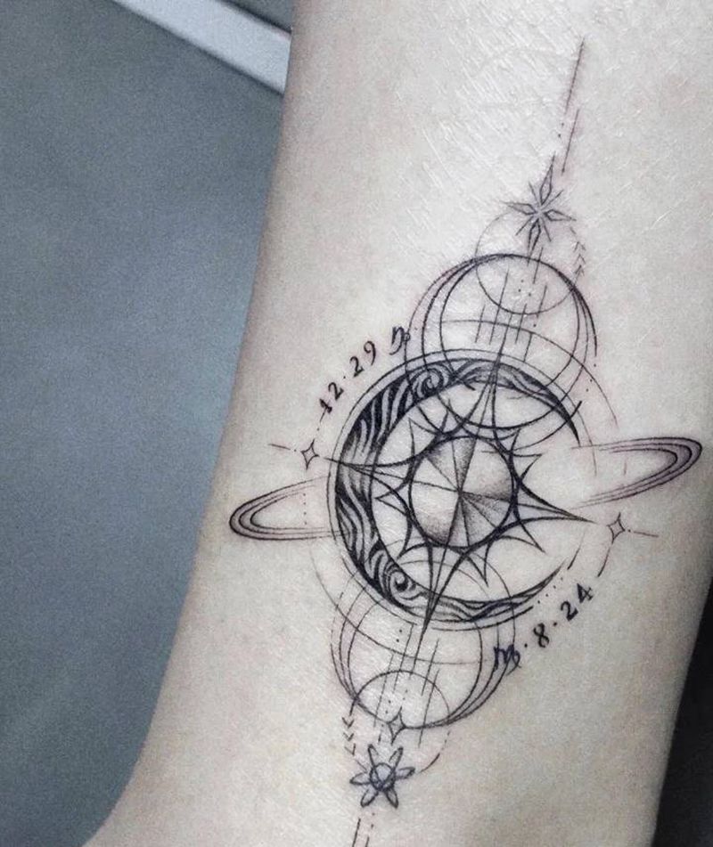 小清新纹身图片_胸部腿部纹身图案