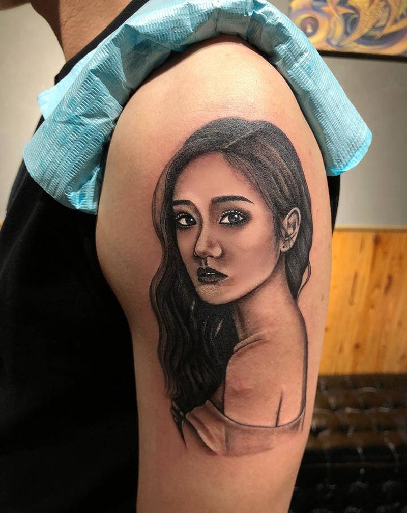 肖像纹身纹身图片_手臂欧美写实纹身图案