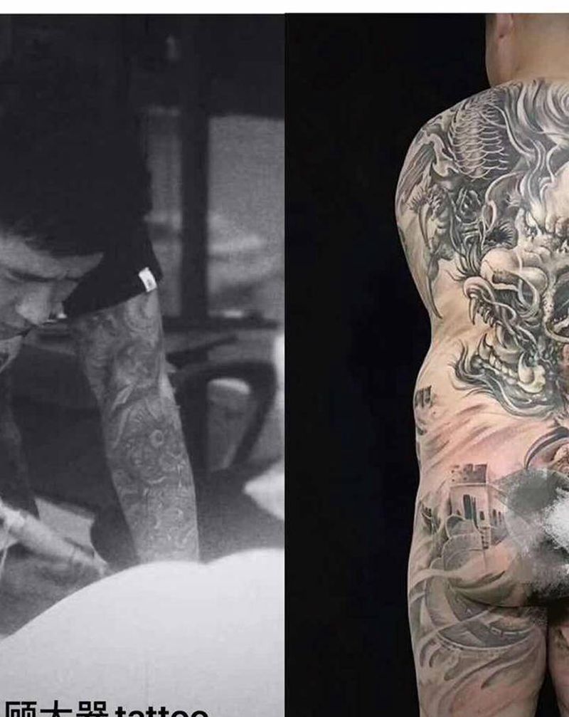 17年作品回顾纹身图片_背部新传统纹身图案