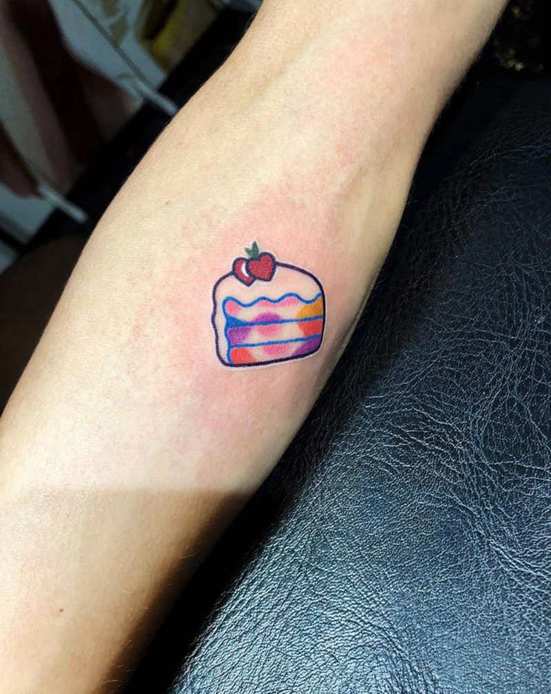 彩色小图纹身图片_手臂New School纹身图案