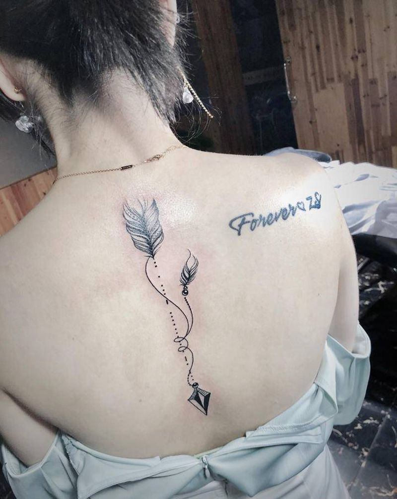 小清新纹身纹身图片_手臂背部点刺纹身图案