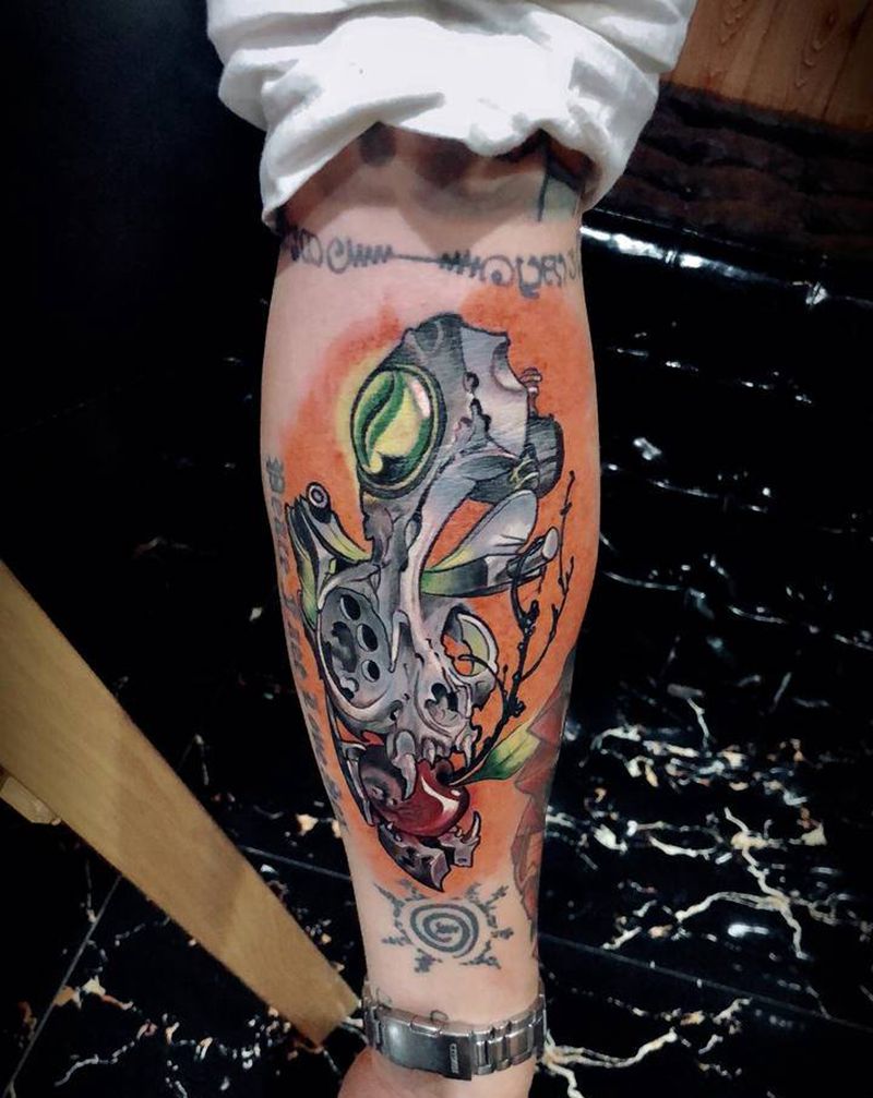 小臂newschool纹身图片_手臂腿部New School水彩纹身图案