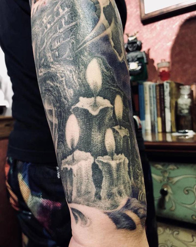 撒旦纹身图片_手臂欧美写实纹身图案