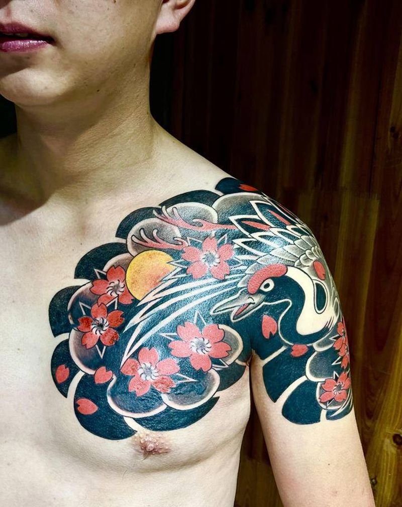 日式传统纹身遮盖纹身图片_手臂老传统纹身图案