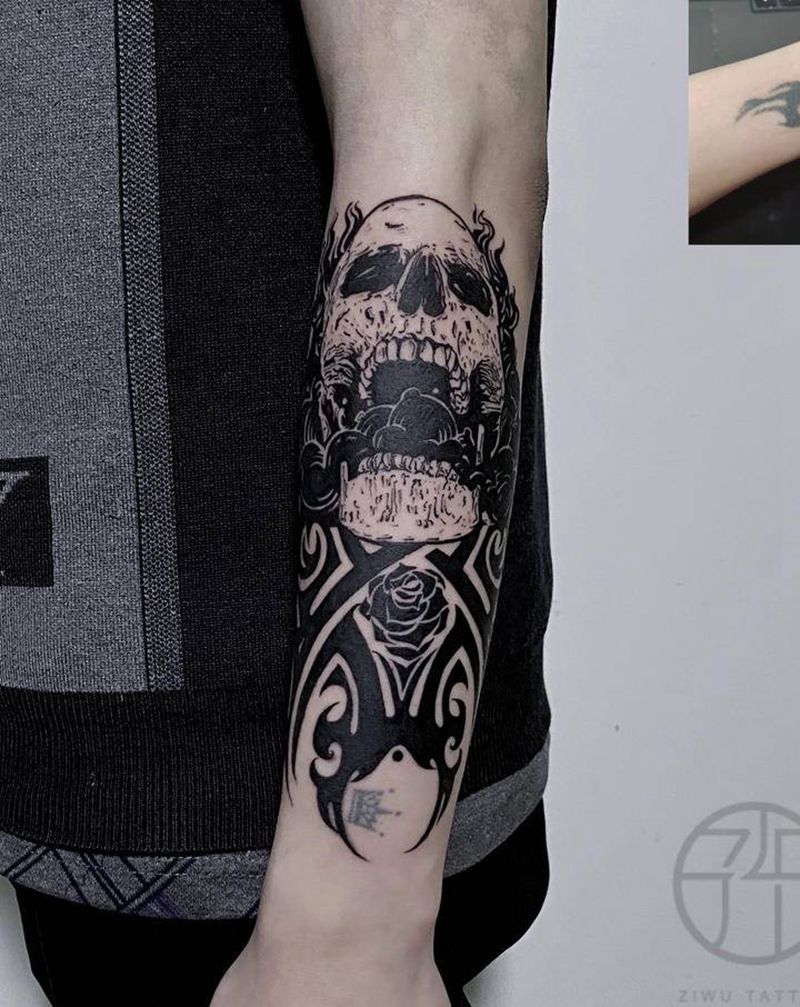 图腾遮盖纹身图片_手臂图腾纹身图案