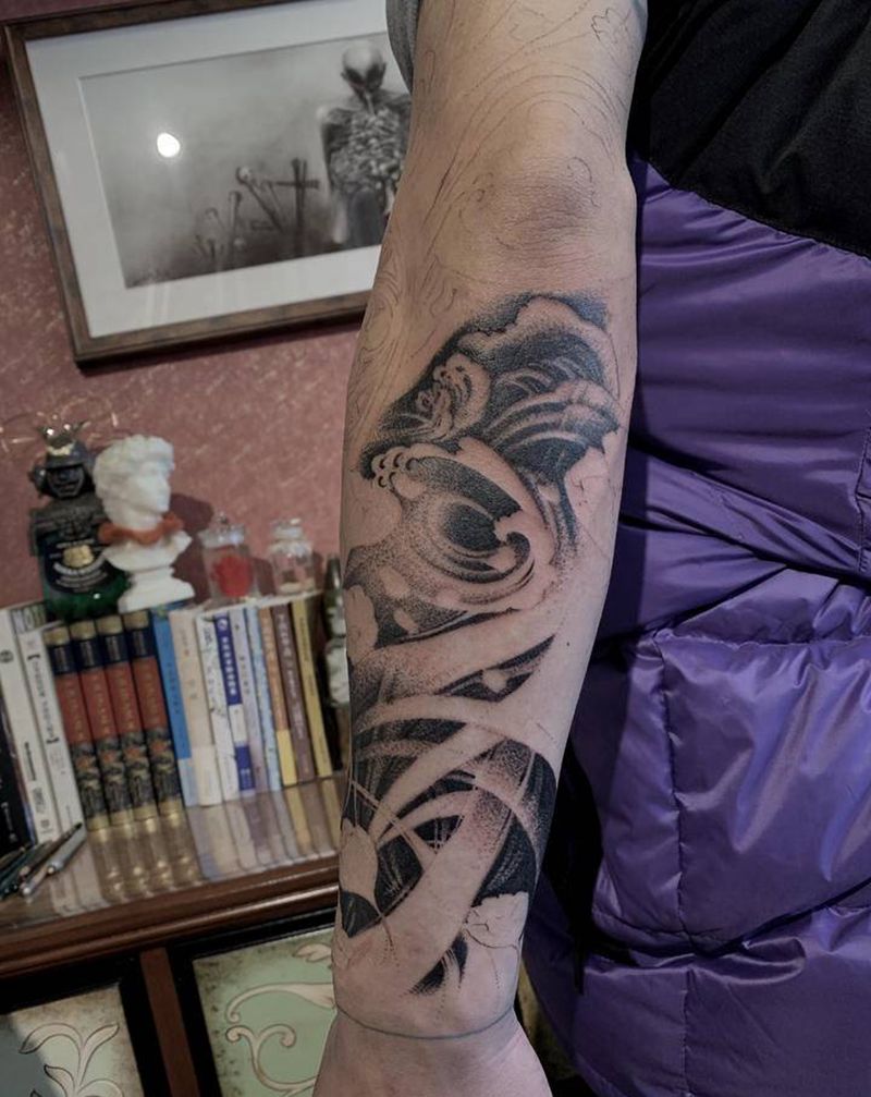 啥也不是 我喜欢纹身图片_手臂欧美写实纹身图案