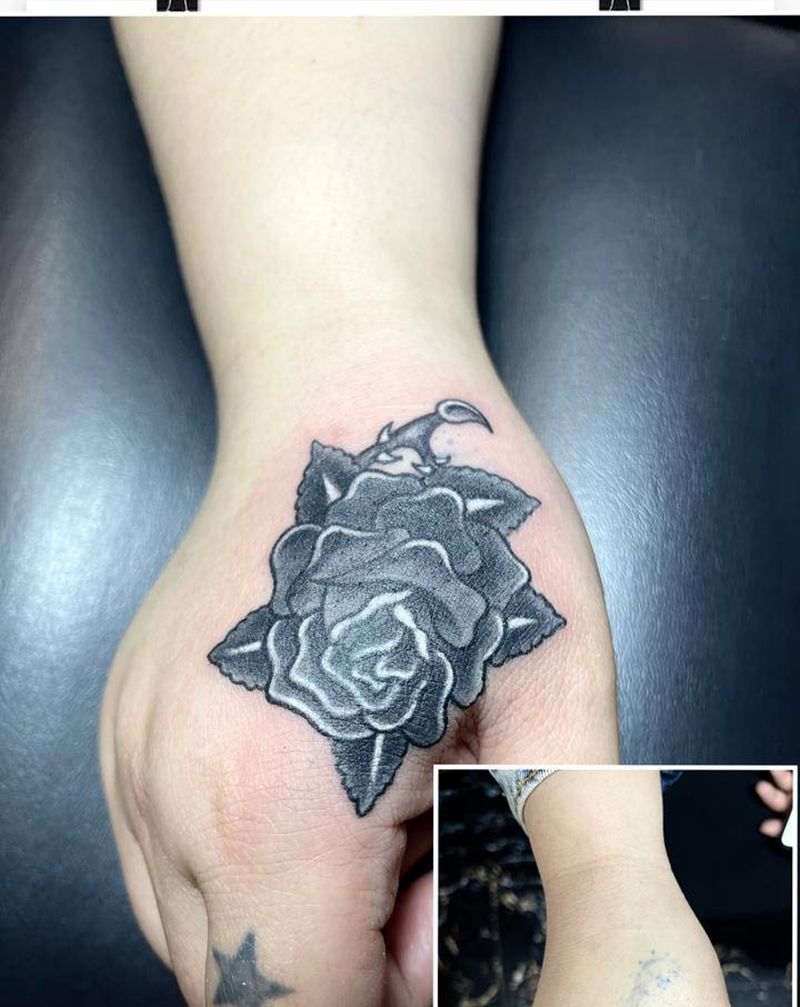 遮盖纹身纹身图片_手部手臂Old School纹身图案