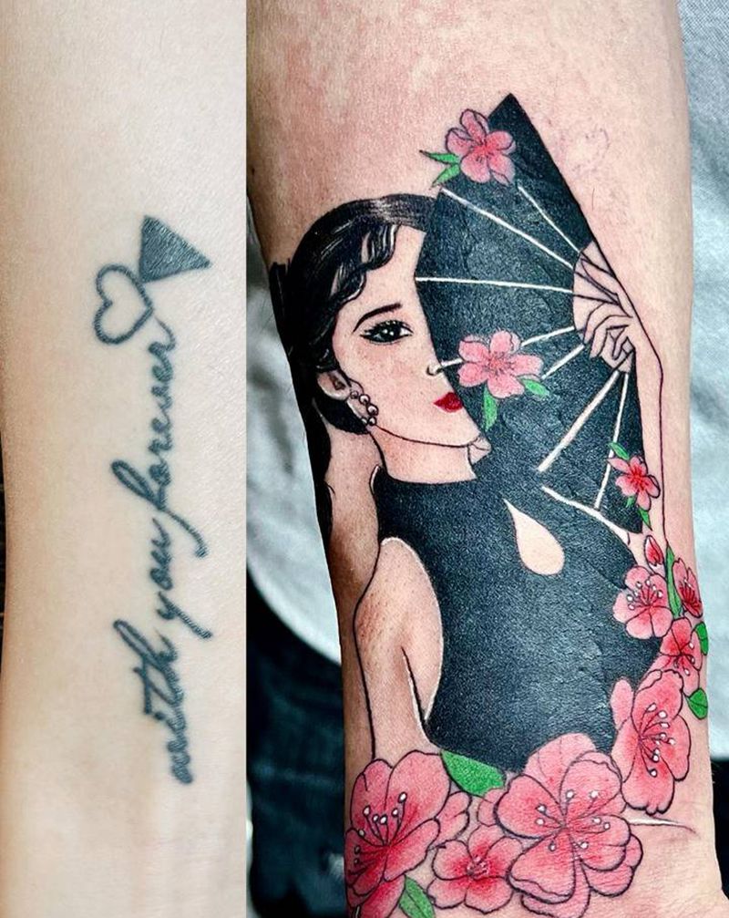 遮盖纹身纹身图片_手部手臂水彩纹身图案