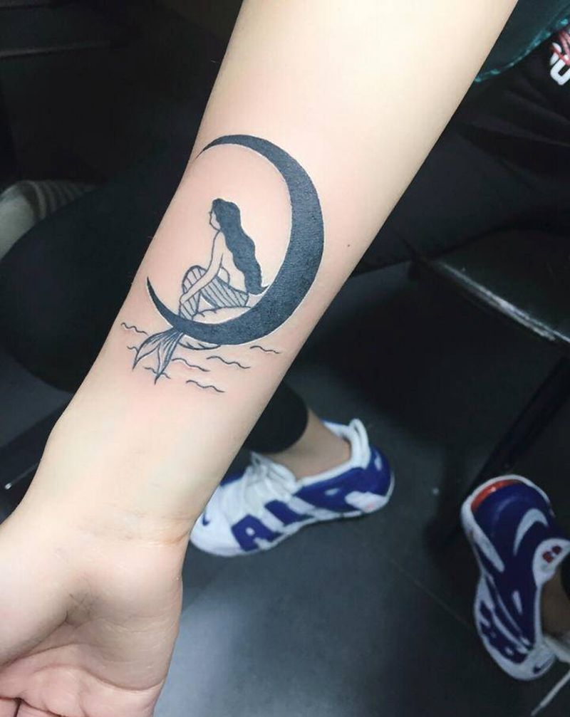 美人鱼修改图纹身图片_手臂图腾纹身图案