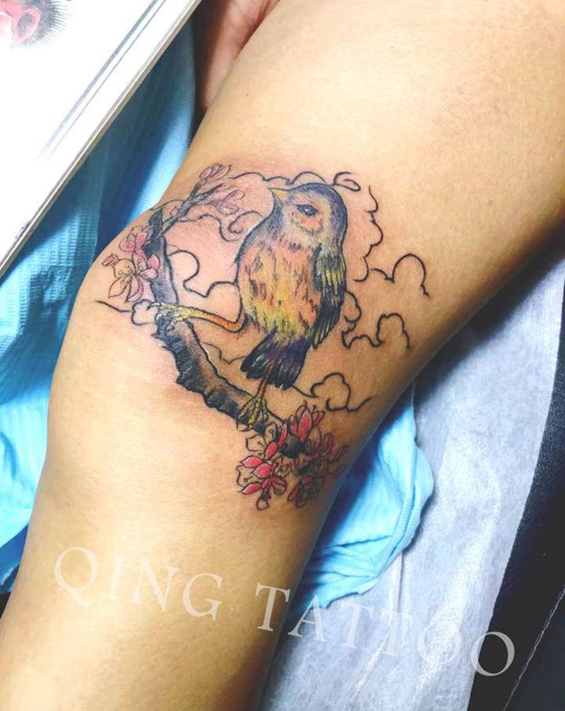 疤痕遮盖纹身图片_腿部新传统纹身图案