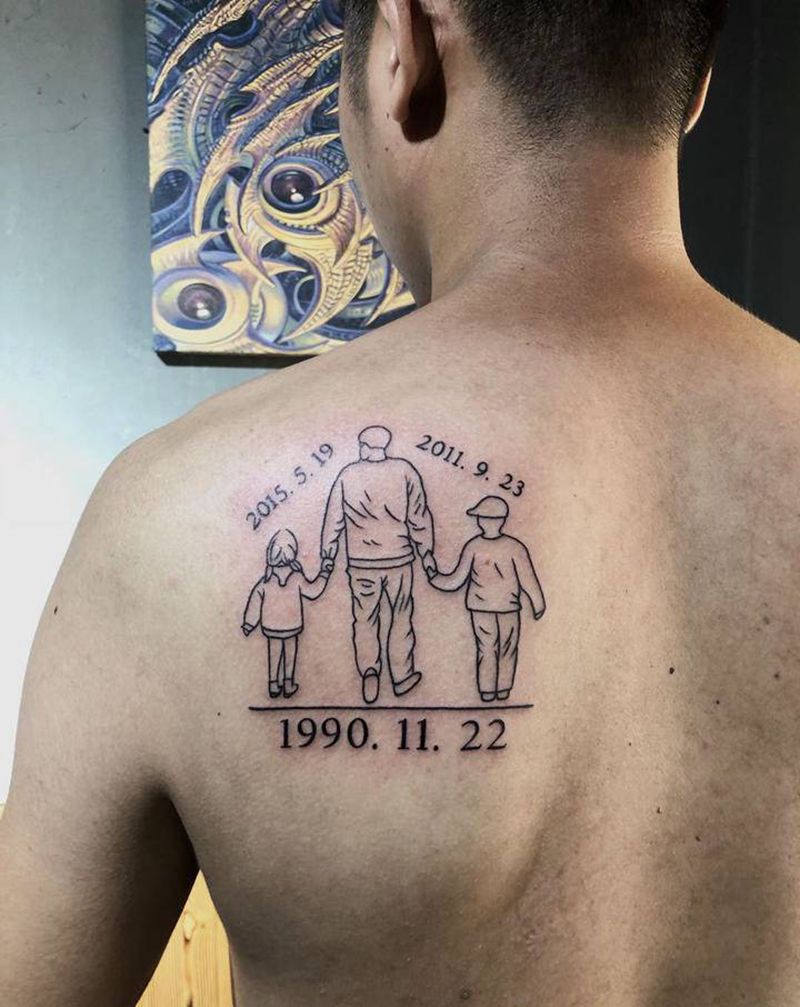 爱的印记纹身图片_背部手臂花体字纹身图案