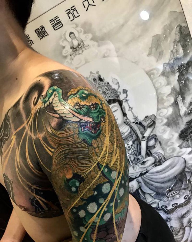 不断探索纹身图片_胸部手臂新传统纹身图案