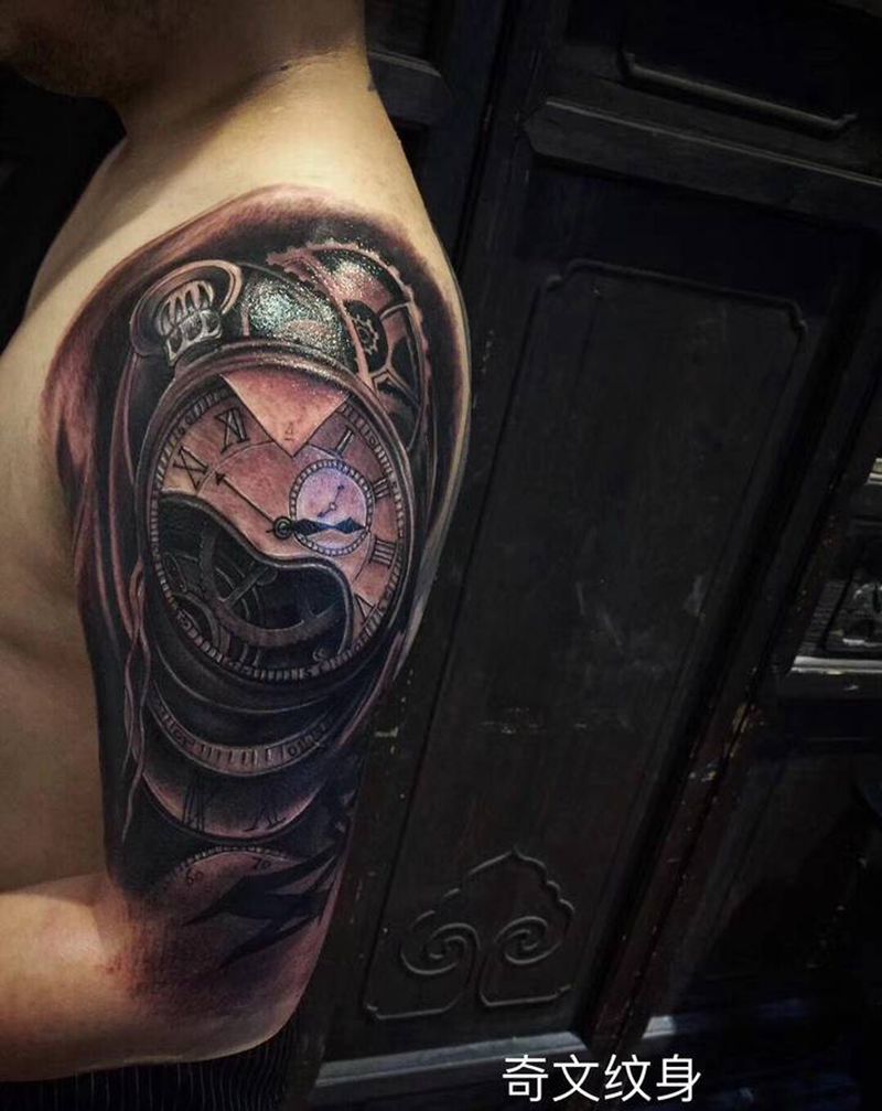 尝试一下纹身图片_手臂欧美写实纹身图案