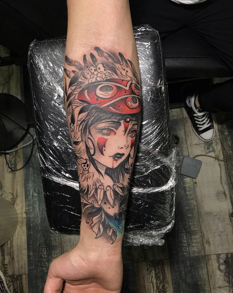 龙女纹身图片_手臂New School纹身图案