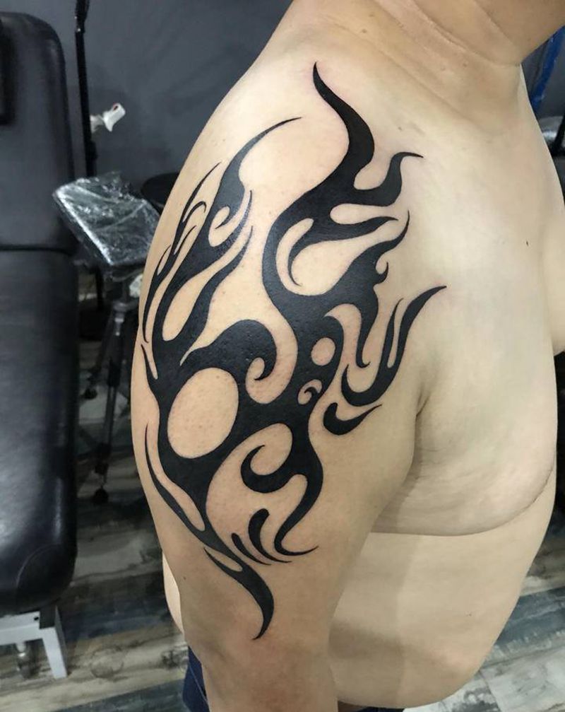 图腾纹身图片_肩部图腾纹身图案