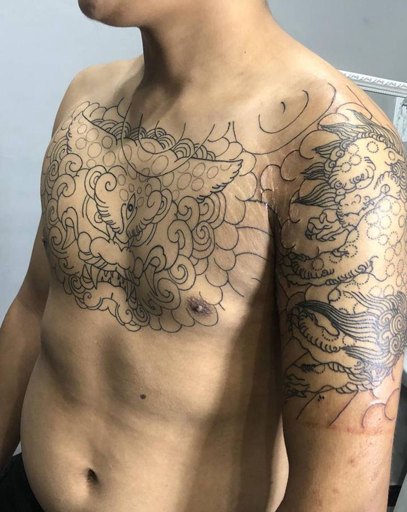 小通体纹身图片_手臂老传统纹身图案