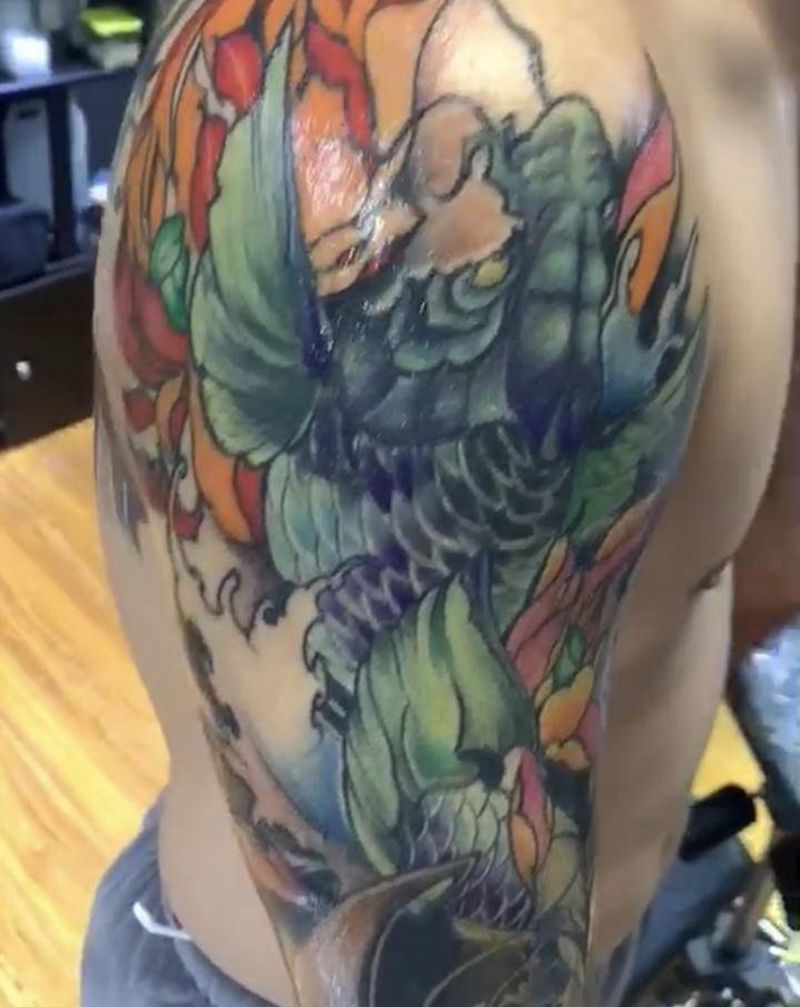 遮盖图腾纹身图片_手臂新传统纹身图案