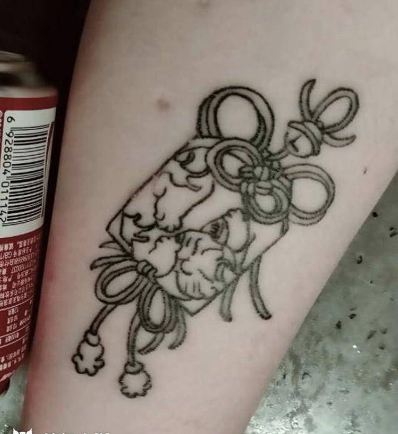 修改御守。纹身图片_手臂New School纹身图案