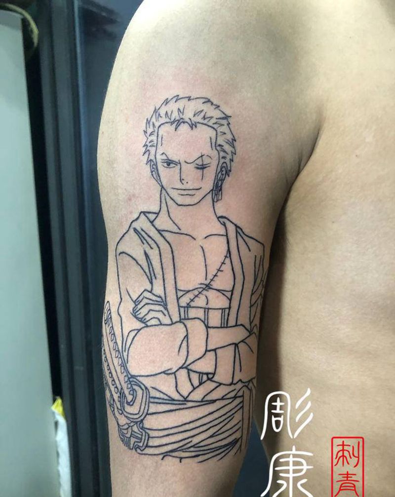 海贼王纹身图片_手部手臂New School水彩纹身图案