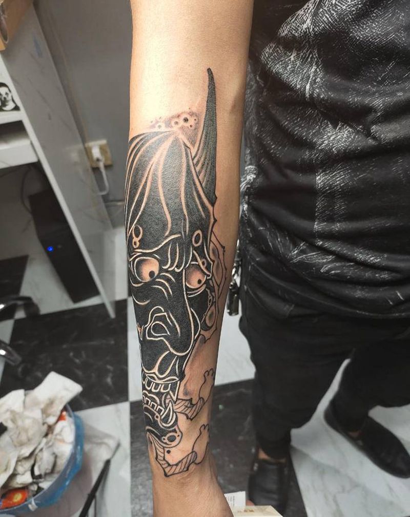 遮盖纹身图片_手臂老传统纹身图案