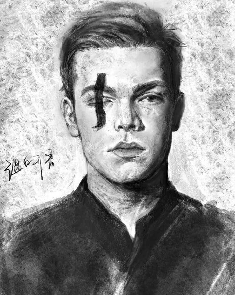 日常规绘画纹身图片_哥谭镇小丑绘画纹身图案