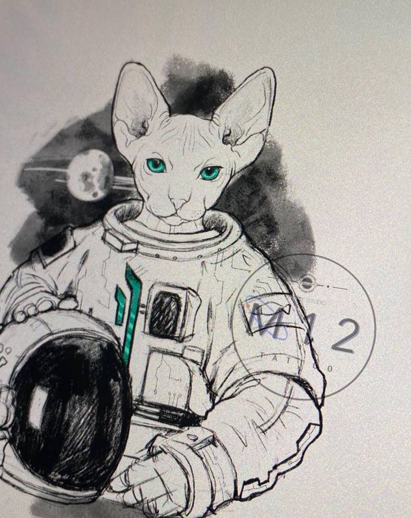 手稿 「未完成」纹身图片_臀部原创纹身图案