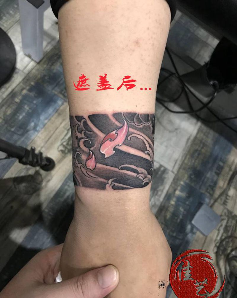 臂环纹身图片_手臂Old School纹身图案