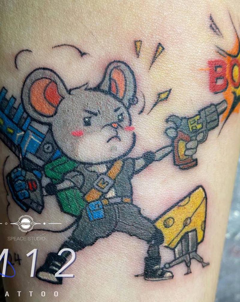 原创情侣纹身纹身图片_卡通原创纹身图案