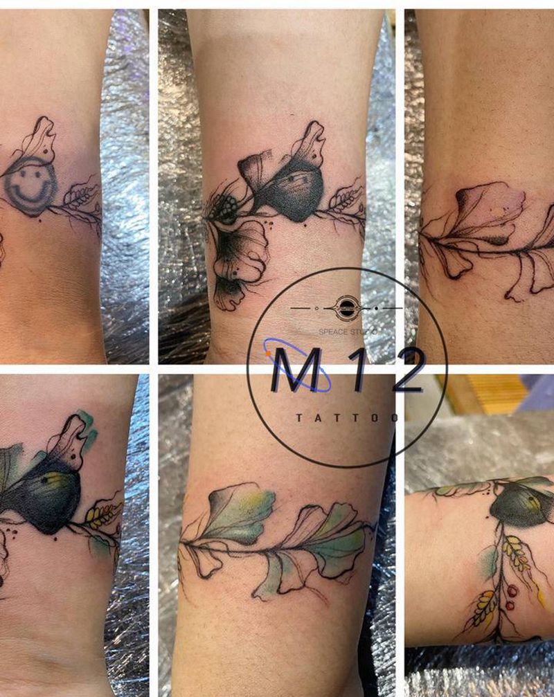 水墨风遮盖纹身图片_手部水墨纹身图案