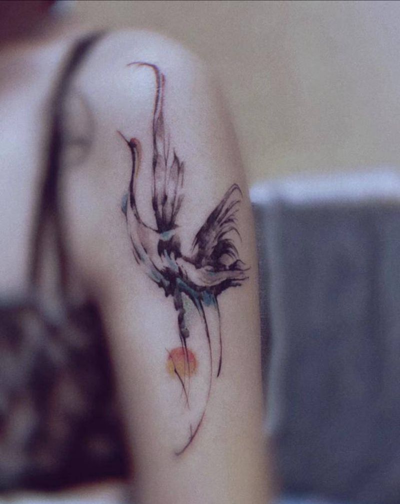 水墨纹身图片_水墨纹身图案