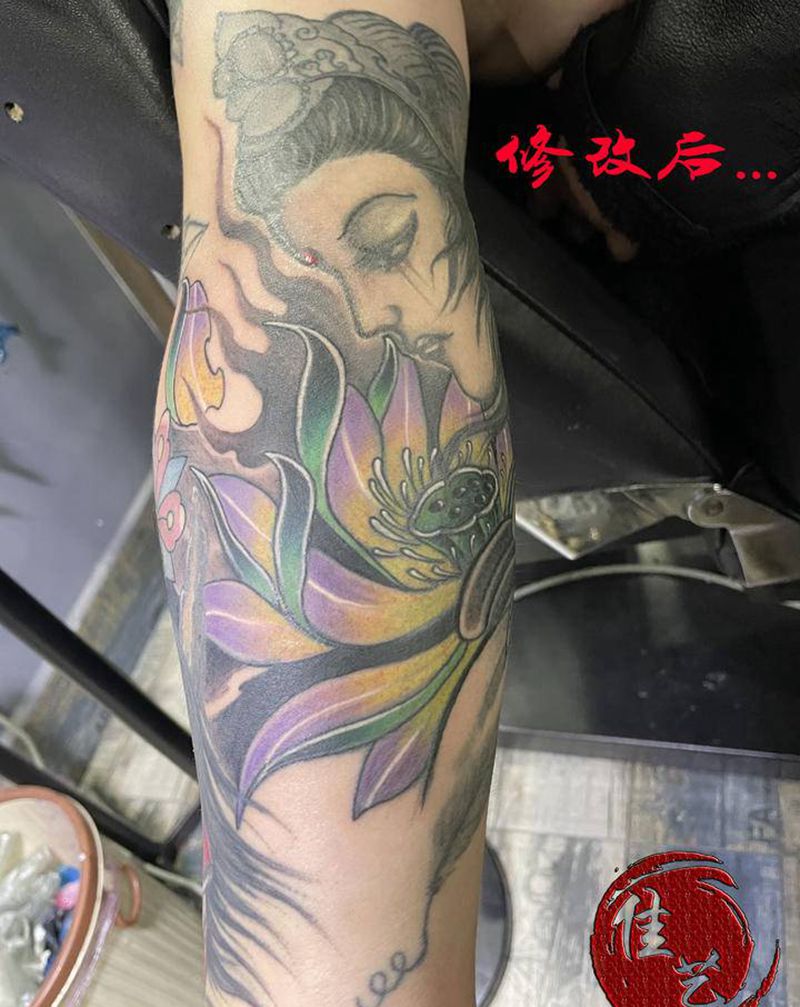 遮盖纹身图片_手臂新传统纹身图案
