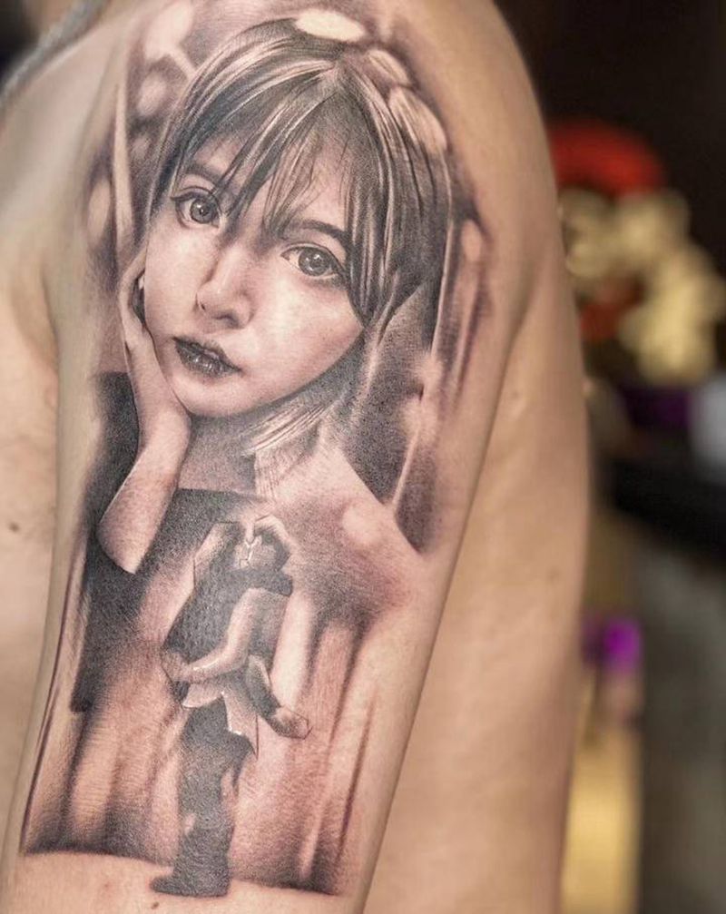 肖像纹身图片_手臂欧美写实纹身图案