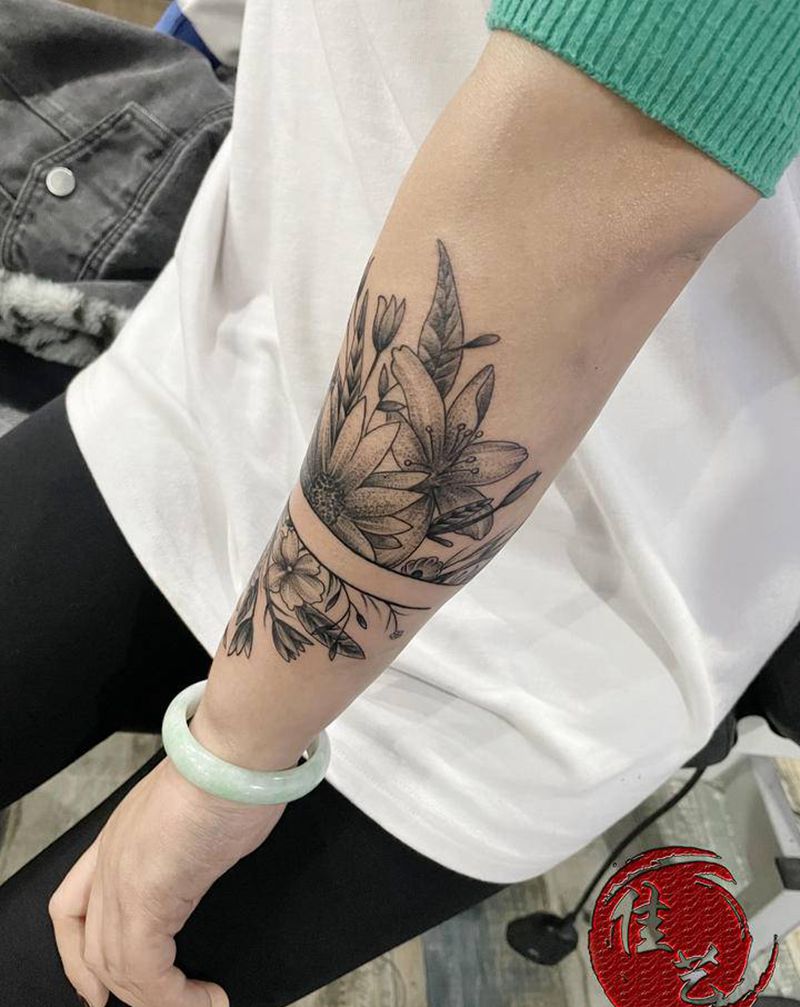 臂环纹身图片_手臂新传统New School纹身图案