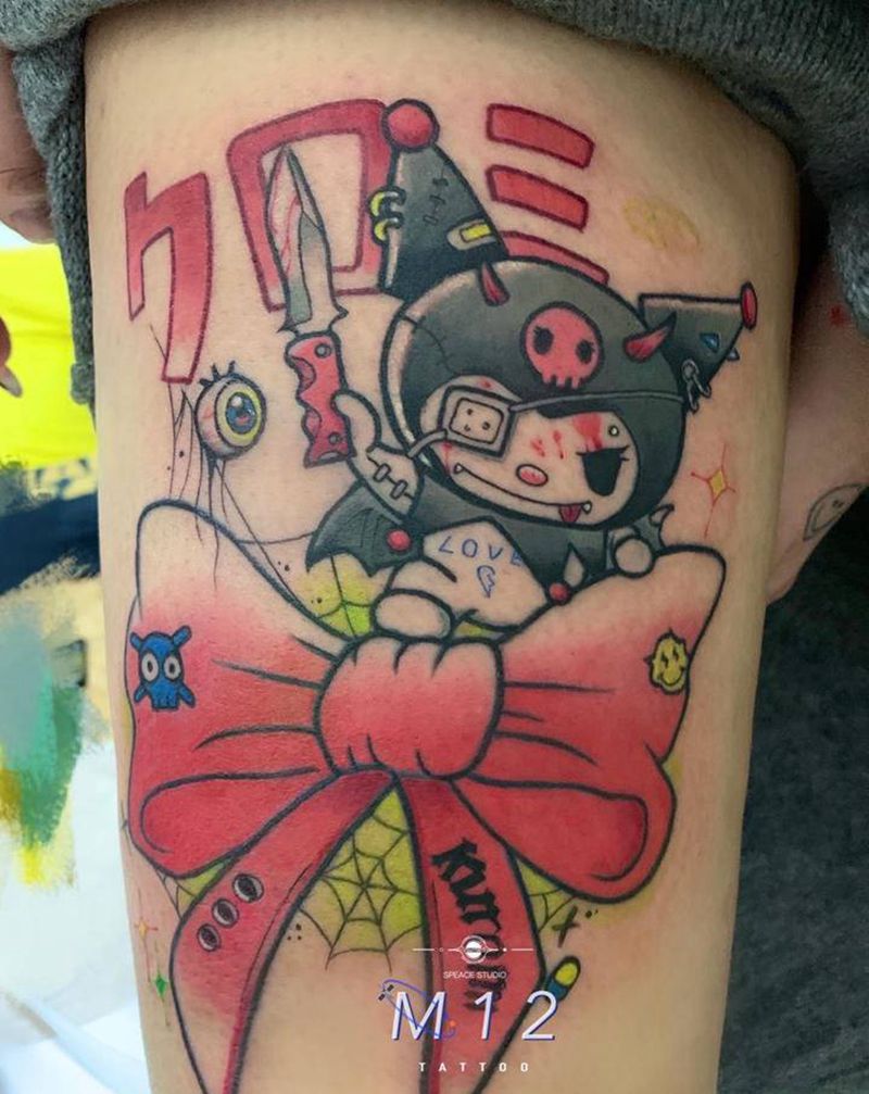 库洛米 纹身改纹身图片_腿部New School纹身图案