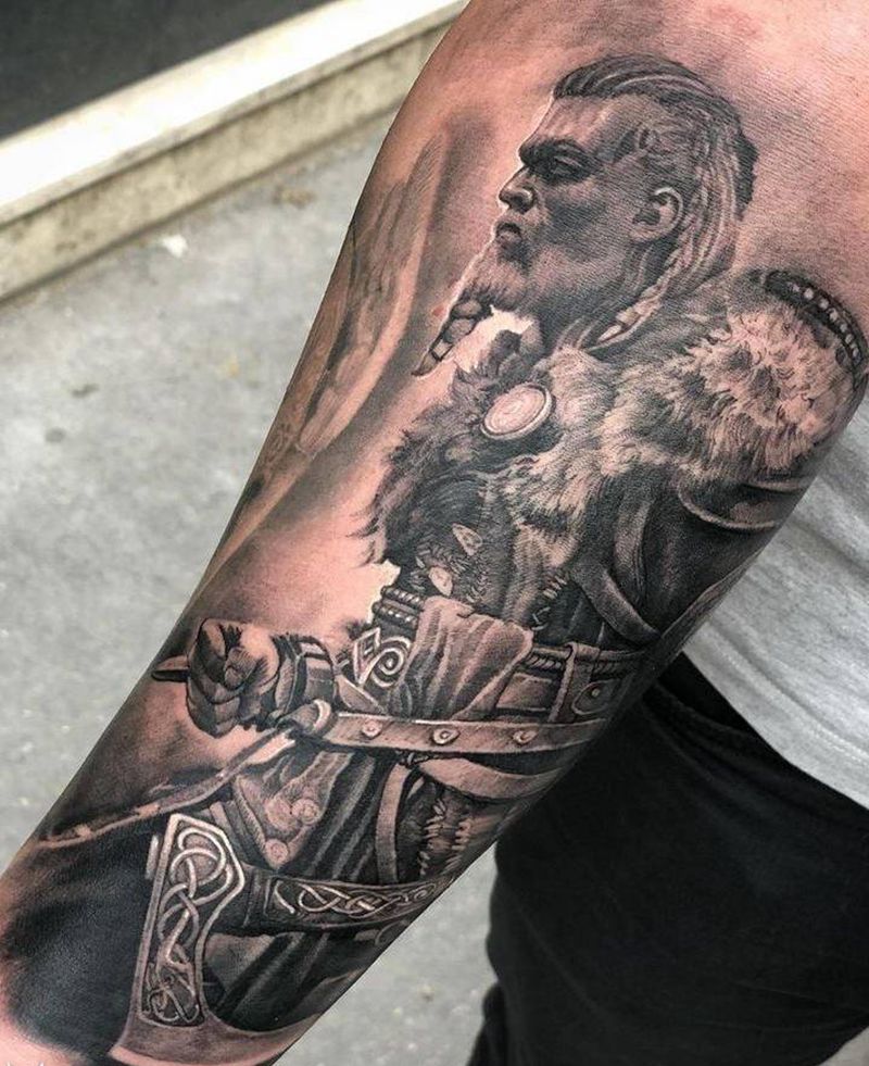 战神纹身图片_欧美写实纹身图案