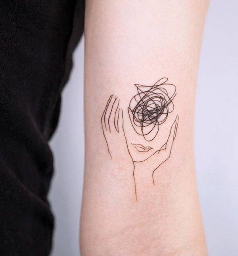 思绪纹身图片_几何纹身图案